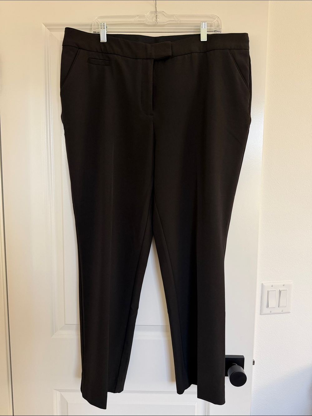Investments Black Straight-Leg Dress Trousers